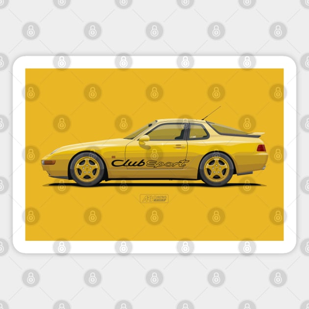 968 Club Sport Speed Yellow Magnet by ARVwerks